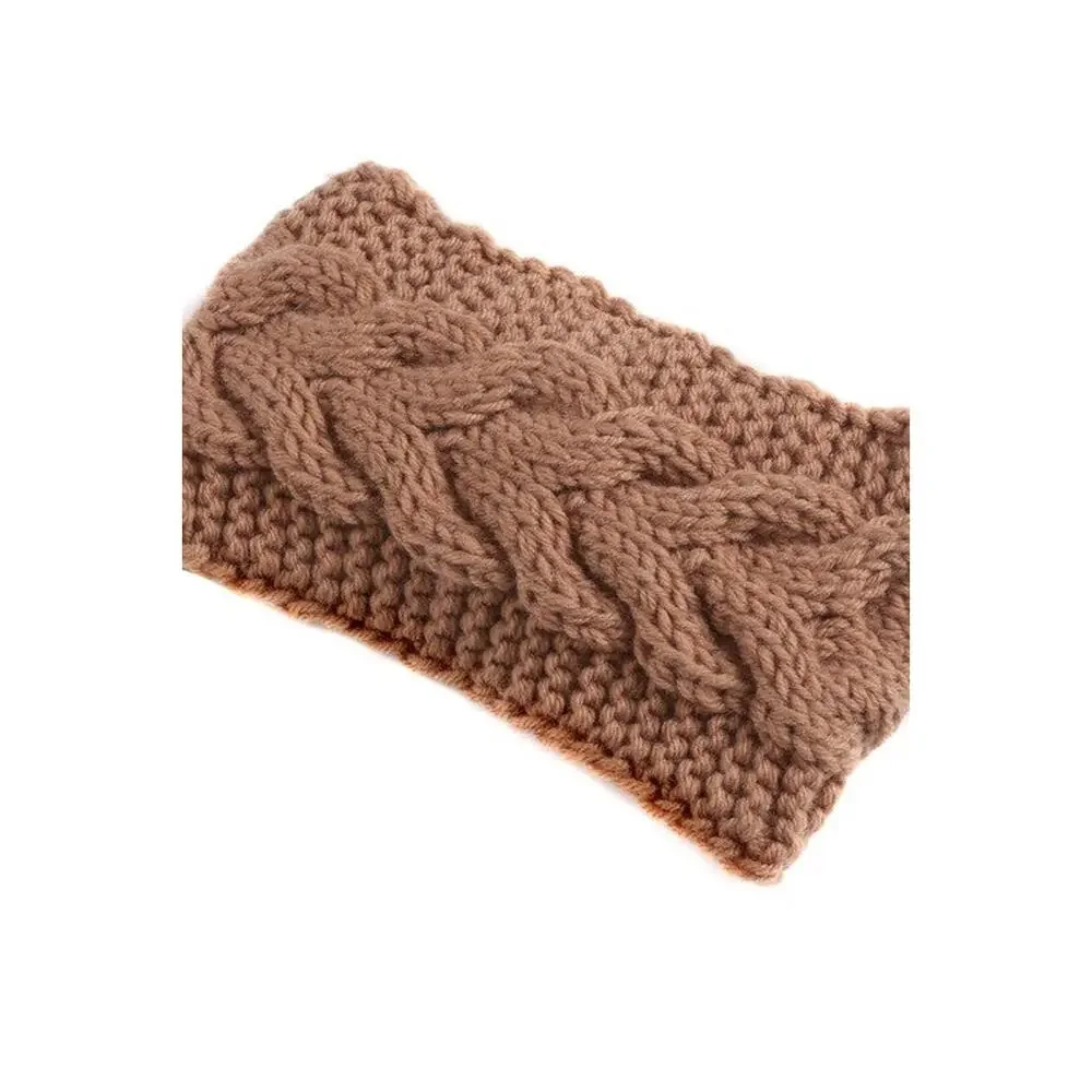 Green Knitted Bow Ear Warmer Stretchy Winter Headband NEW